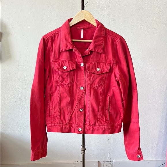 Free People Jackets & Blazers - Free People Womens Denim Jacket Large